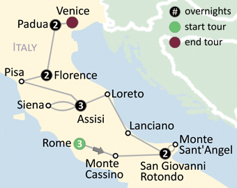 Italy Land Map