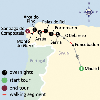 Way of St. James Land Map